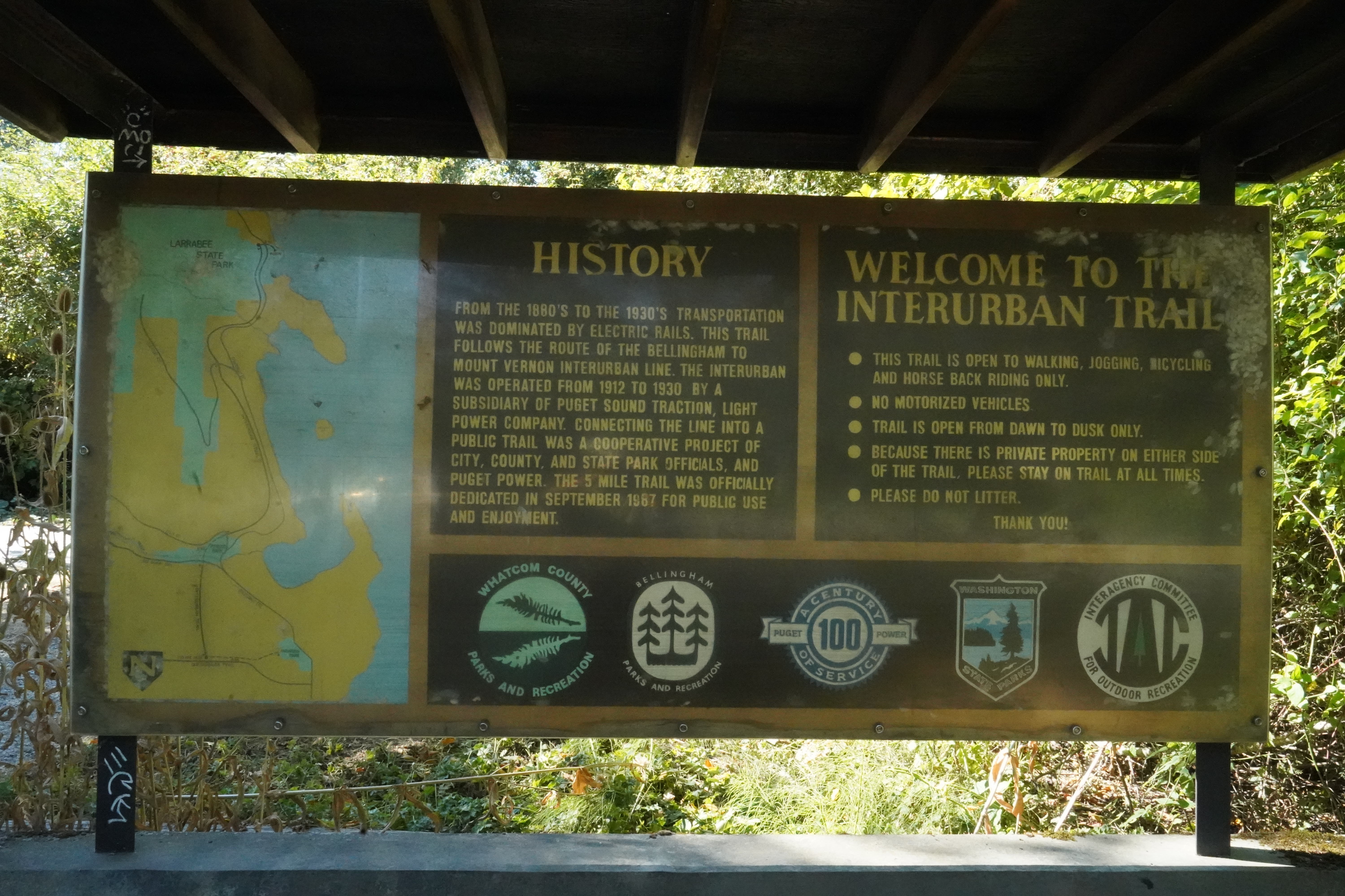 Sign at walk in trailhead